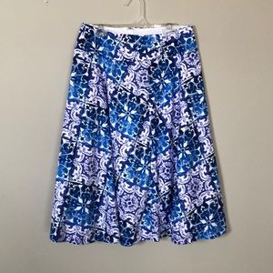 The Limited blue flowery midi skirt